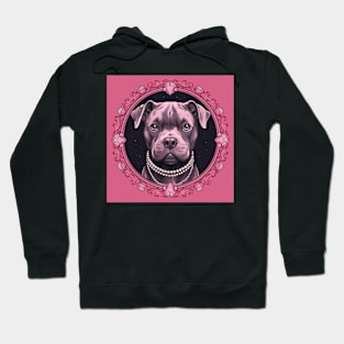 Staffy With Pearls Hoodie